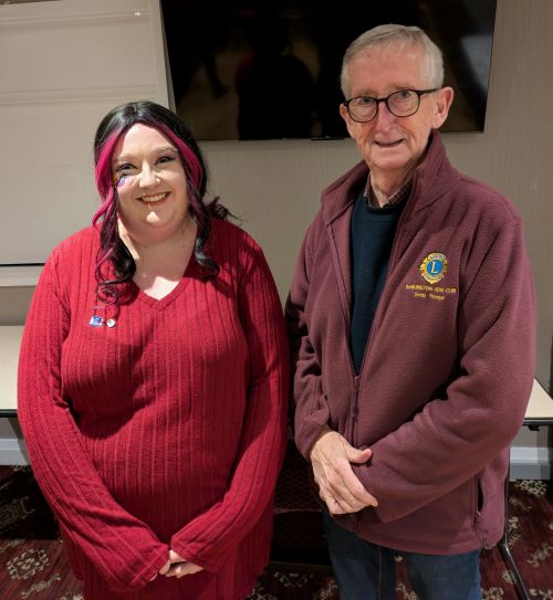 Darlington Lion Sophie Embers with Denis Pinnegar Darlington Lion Sophie Embers with Denis Pinnegar