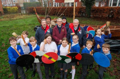 Viking Boat Co Stormbird visit Croft Primary